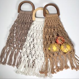 Macrame Produce Handbags
